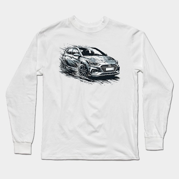 Hyundai Accent Long Sleeve T-Shirt by Vehicles-Art